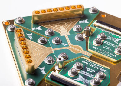 PHIX RF Characterization Package PCB and connector configuration